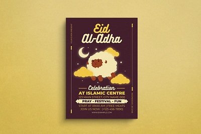 Eid Al-Adha Flyer Design animation branding design flat design flyer graphic design illustration logo mockup template ui