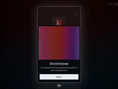 Popup constrains animation animation mobile netflix popup ui ux web