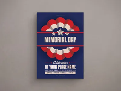 Memorial Day Flyer Design 2d animation branding design flat design flyer graphic design illustration logo mockup template ui