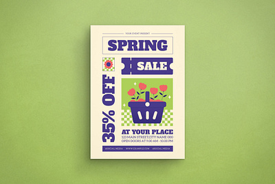 Spring Sale Flyer Design 2d animation branding design flat design flyer graphic design illustration logo mockup template ui