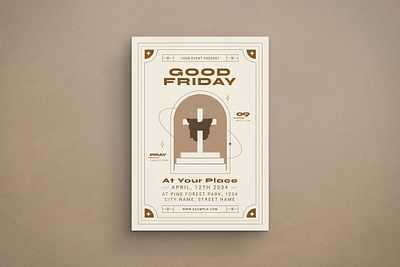 Good Friday Flyer Design 2d animation branding design flat design flyer graphic design illustration logo mockup template ui