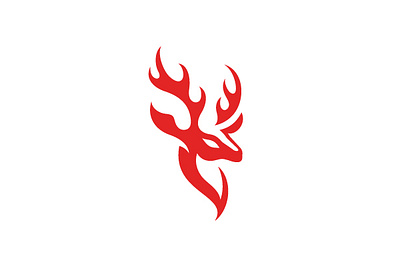 Fire Deer Logo for SALE buy deer design designer designing fire for sale logo logoground new outdoor premade professional purchase ready made restaurant