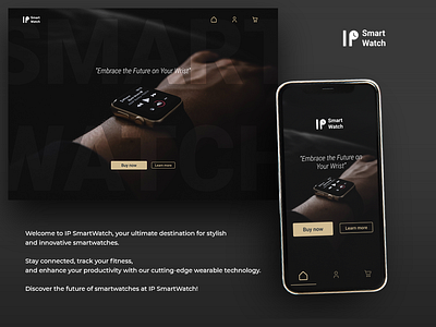 IP Smart Watch Store for Desktop and Mobile app design logo ui ux