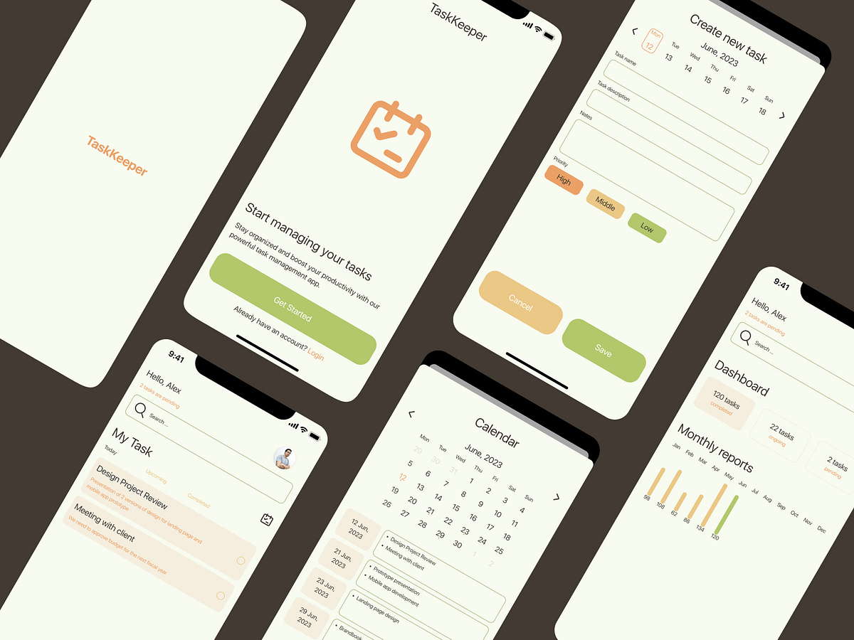 Task Tracker App by Tania Cornesco on Dribbble