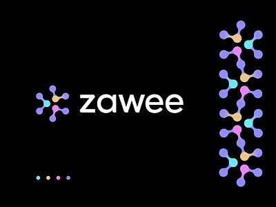 zawee - energy management abstract logo atom bio branding contrast8 coral coral reef david deividas bielskis energy hub identity logo logo designer modern modern logo sea startup logo tech technology