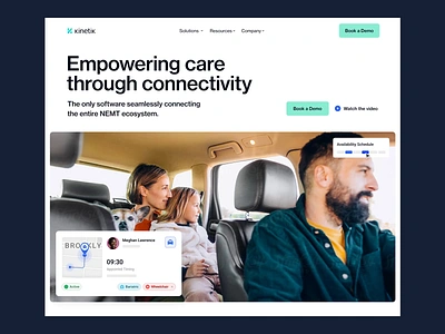 Kinetik Exploration animation connectivity exploration healthcare homepage landing medical transportation ui web website
