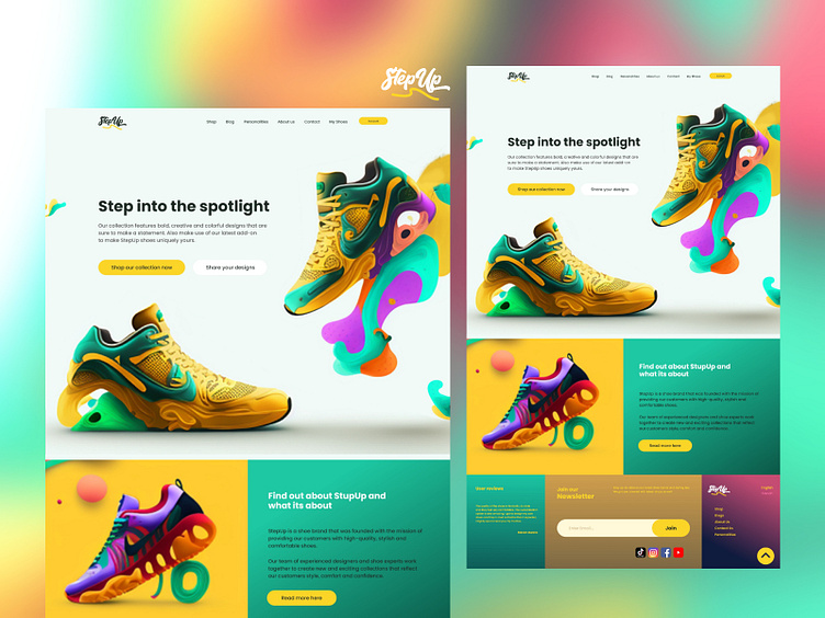 stepup-a-landing-page-ui-for-a-sneaker-customizing-company-by-ananing