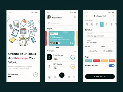 Task management system app app ui design graphic design logo shipement task task app task management task management task management app task ui app ui uidesign uiux ux
