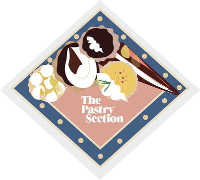 The Pastry Section branding colour design illustration illustrator studio type