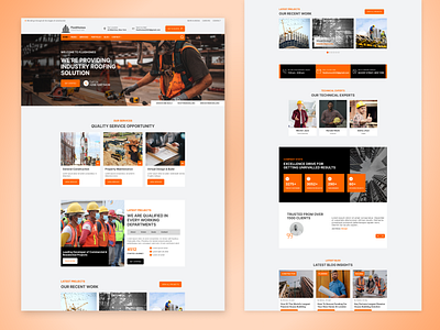 Construction Website Homepage branding build commercial design figma homepage renovation residential construction ui uiux ux webpage website