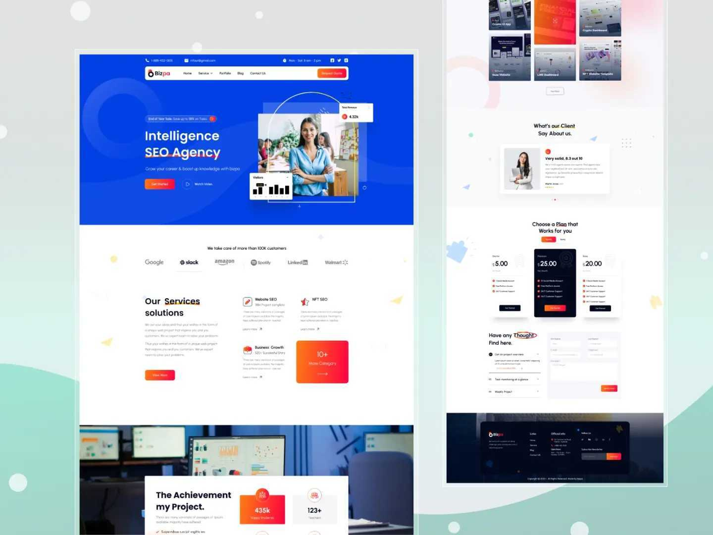 Bizpa - SEO Creative Agency by QuomodoSoft on Dribbble