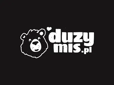 Logo Duży Miś bear big brand branding design illustration logo shop store typography vector