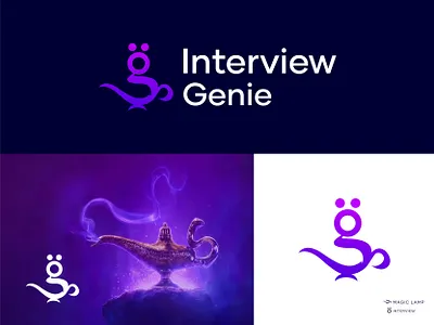 Interview Genie Logo Design app logo brand design brand logo branding coloring logo design genie logo genie logo design genie logo dribbble graphic design illustration interview genie logo interview logo interview logo design interview logo dribbble logo logo design logo designer minimal vector