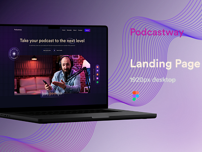 Podcast-Landing Page design icon logo typography ui ui ux uiux ux vector