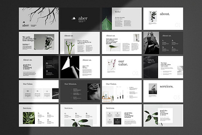 Aber Minimal PowerPoint Template #6 app branding design graphic design illustration logo typography ui ux vector