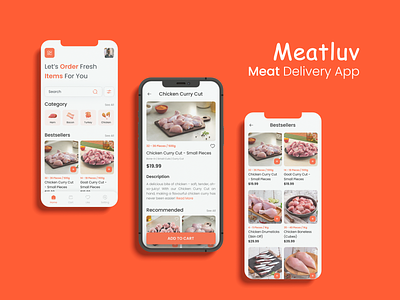 Meatluv - Meat Delivery App 🚚🥩 app app design app development meat delivery app mobile app development on demand app web app development website