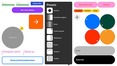 Presets: simplifying your design routine animation design motion motion graphics ui