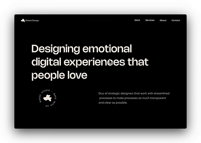 Baked Design Studio - Web Design animation app best landing page branding business design exploration logo product design ui uiux uxdesign uxui vector website