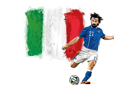 Andrea Pirlo Italy footbal graphic design inter italy juventus napoli pirlo pizza rossoneri soccer trends turino