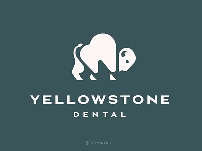 Yellowstone Dental Logo animal bison branding brandmark buffalo dentist identity illustration logo logo design logodesign logos midwest molar montana orthodontist teeth tooth wyoming yellowstone
