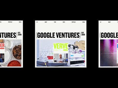 GV (Google Ventures) Homepage grid synchronized ui ux video web website