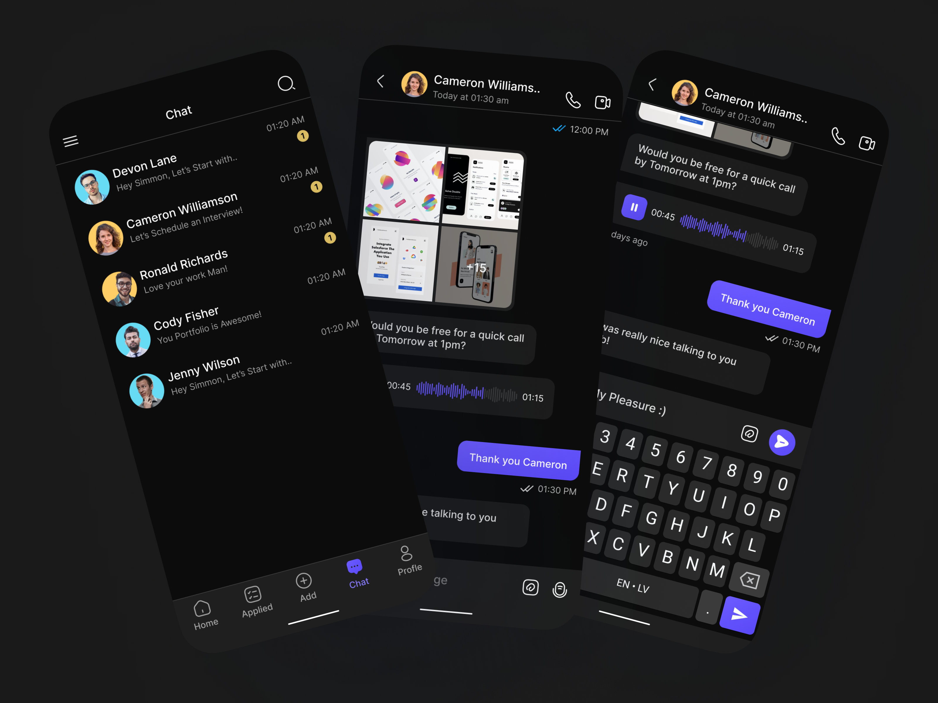 Developers and recruiters chatting flow app ui ux b2b candidates chat chat app chatting design mobile app design mobile design product design recruiters remote job ui uiux ux