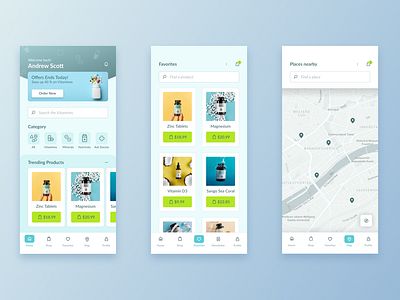 Vitamine App branding design graphic design illustration mobile mobile app ui uiux ux web design