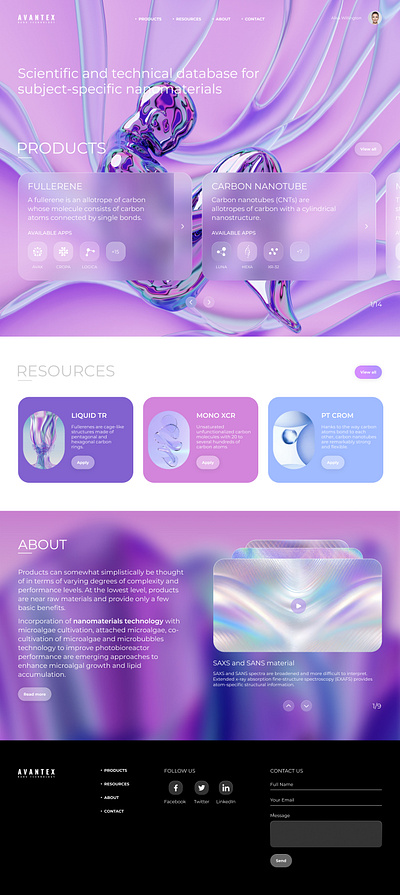 AVANTEX technology brand UX/UI branding colors design experience logo ui ux