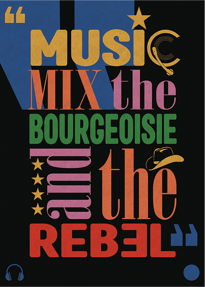 MUSIC afiche design diseño graphic design illustration poster typography vector