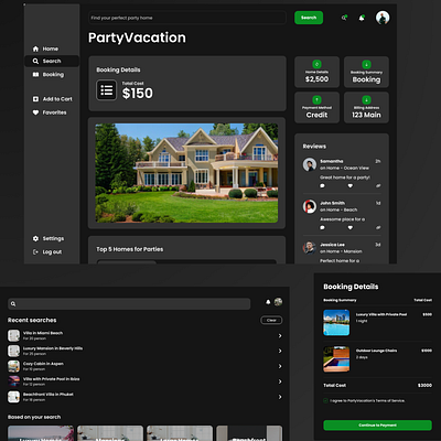 Houses for rent web design app dark design houserent ui uiux ux web webdesign