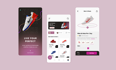 Nike Mobile App app branding design figma graphic design icon illustration logo mobileapp ui ux vector