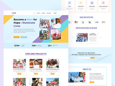 Bidyanondo Foundation Landing Page Redesign bidyanondo foundation figma illutrator landing page redesign ui ux