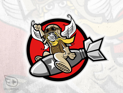 Archangel aviation icon angel aviator bomb chipdavid dogwings icon illustration logo vector vintage