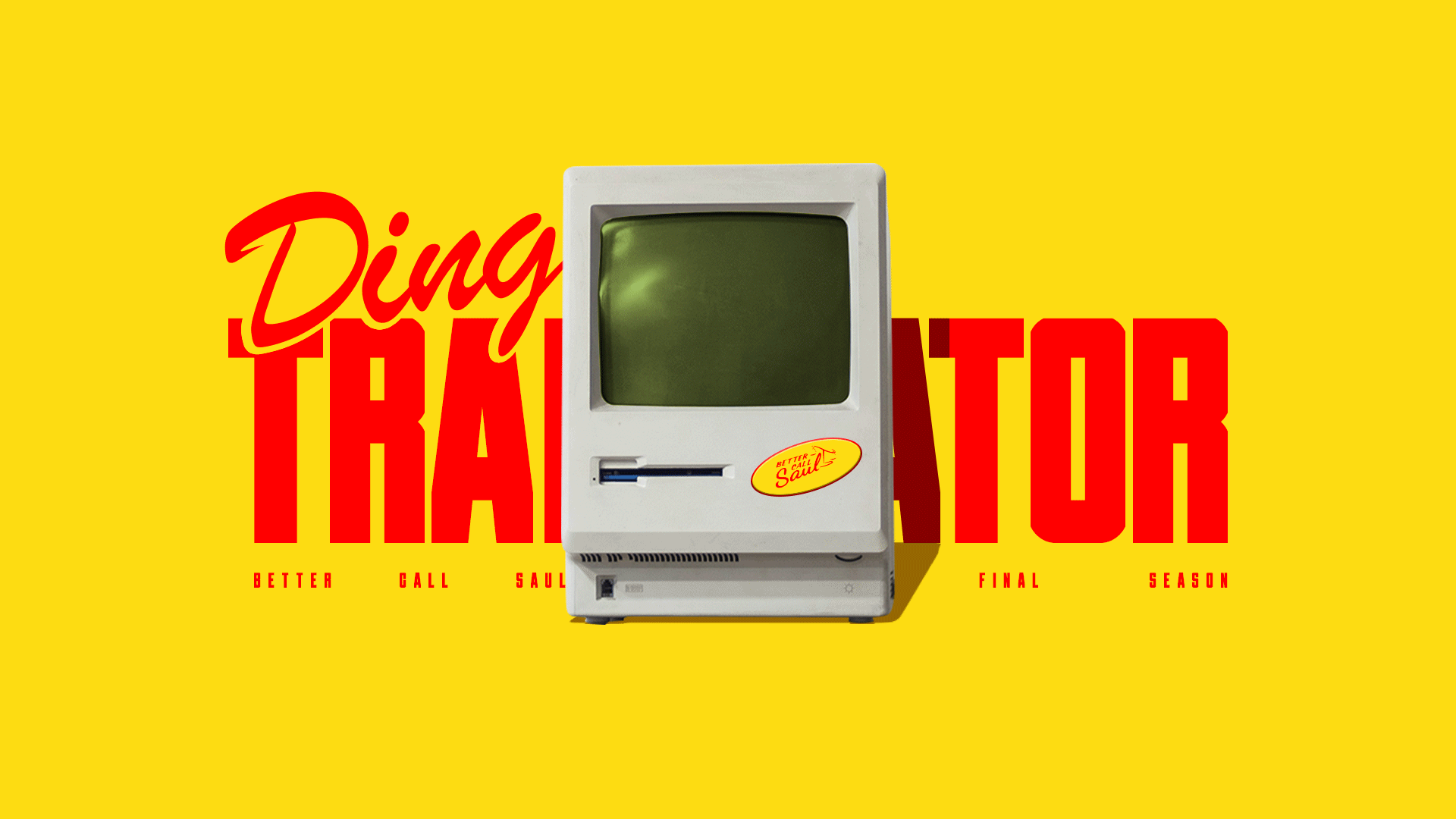 Ding translator adobe advertising ai bad words better call saul branding breaking bad computer design ding fan made glitch hector illustration translator tv video vintage web yellow