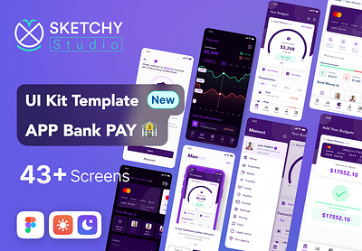 Moneet | UI Kit template APP banking app bank banking app dark figma light logo mobile app pay template ui ui kit