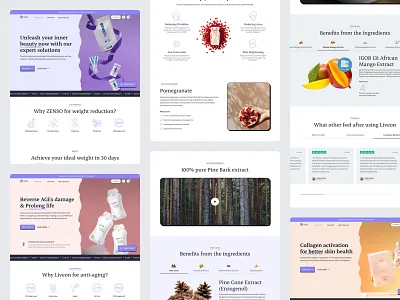 GWC Wellous Product branding ecommerce exploration healthcare minimal purple simple ui website