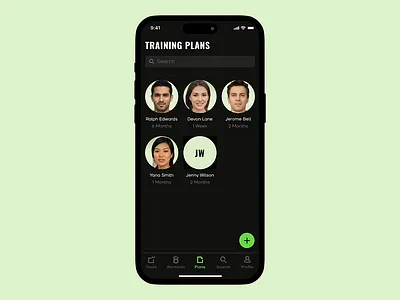 Fitness Trainer App | Training plan android android app animation animation app app design fitness ios ios app minimal mobile motion motion app motion design motion graphics sport typography ui ux workout