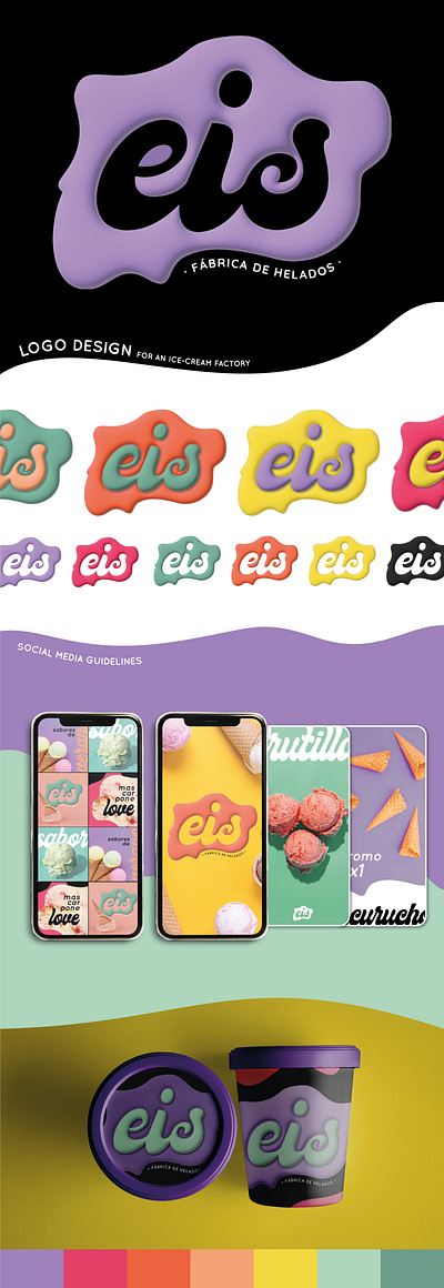 eis - Brand Design for ice cream factory branding design graphic design illustration logo vector