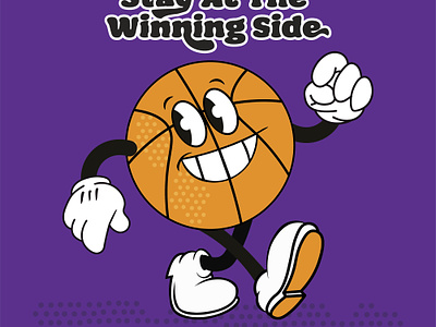 Vintage cartoon style basketball mascot basketball mascot branding character design flat graphic design illustration illustrator logo mascot print sports vector vintage cartoon