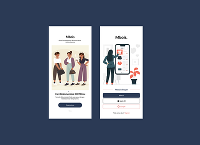 MBOIS. (Recommendation OOTD) app design typography ui ux