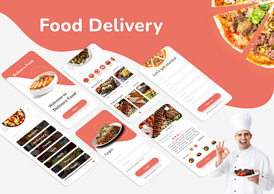 Food App app branding design figma food graphic design illustration logo typography ui ux vector