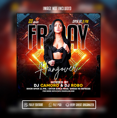 Party Flyer Design bithday party flyer concert dj graphic design hiphop music night club party flyer party flyer design