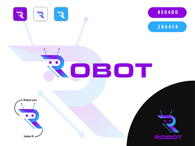 Robot (unused logo design) best logo brand idendity brand identity branding graphicaim logo logo branding logo design logo folio modern logo robot logo