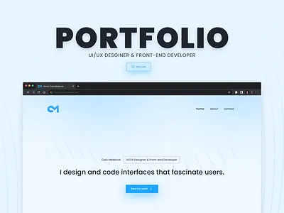 Caio Medeiros Personal Website branding design flat illustration logo minimal portfolio ui ui design uiux ux design website