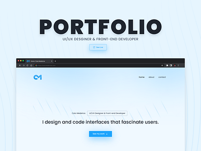 Caio Medeiros Personal Website branding design flat illustration logo minimal portfolio ui ui design uiux ux design website