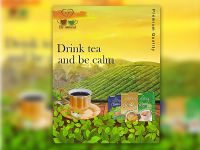 TEA POSTER banner branding design graphic design illustration logo motion graphics photoshop ui vector