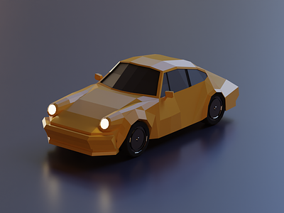 Low Poly Porsche 911 Turbo 3D Model - Colored + Textured 3d 911 blender car low low poly low poly low poly car model poly porsche porsche 911 sports car turbo