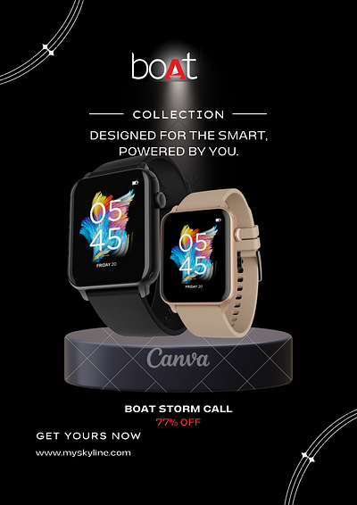 AD campaign for boat branding graphic design logo