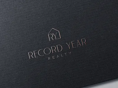 Record Year Realty branding design illustration logo mockup vector