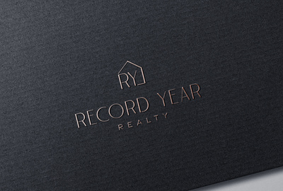 Record Year Realty branding design illustration logo mockup vector